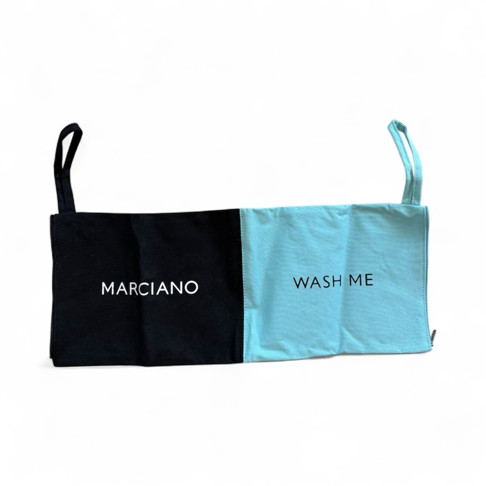Marciano Two-Tone Black and Blue Travel Laundry Bags